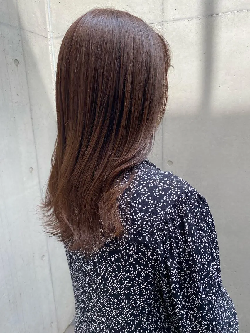 ミディアム カラー イルミナカラー カット ヘアカラー トリートメント ✨透明感カラー✨ 🦖佐々木未来🦕のヘアスタイル