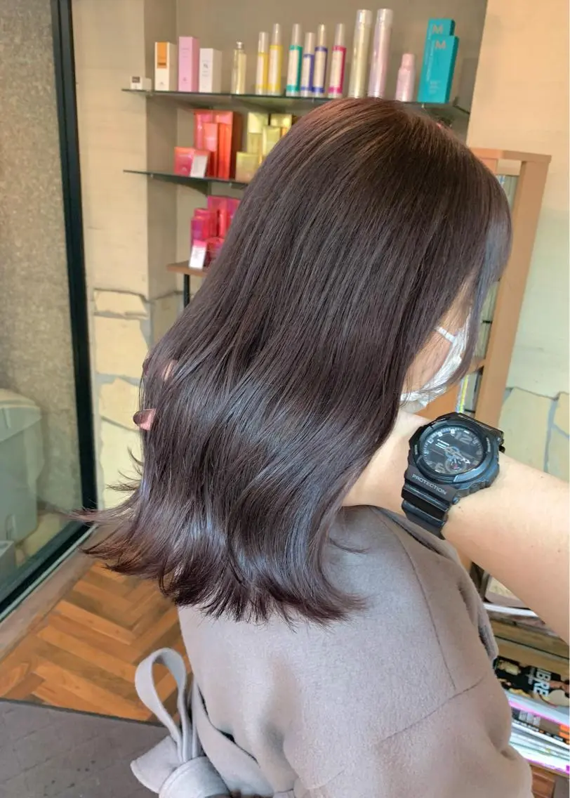 ミディアム カラー ベージュカラー ラベンダーカラー ラベンダーベージュ 矢野 晃平のヘアスタイル