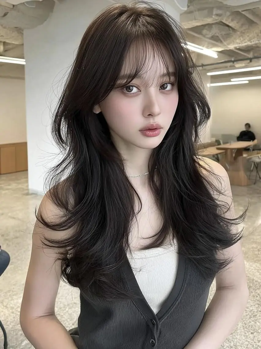セミロング 髪質改善 縮毛矯正 トリートメント 酸熱トリートメント カット ヘアカラー 髪質改善/艶カラー /透明感/石田桃子のヘアスタイル