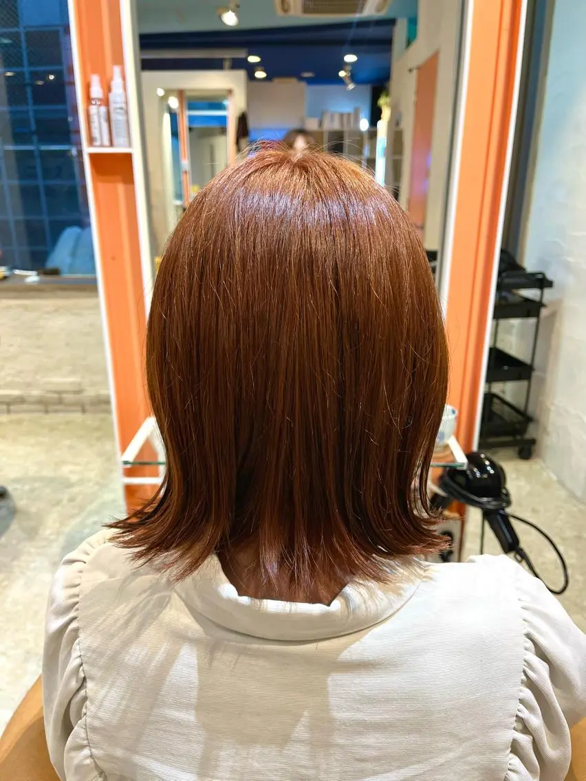 ミディアム カラー ヘアカラー うしだ かおるのヘアスタイル