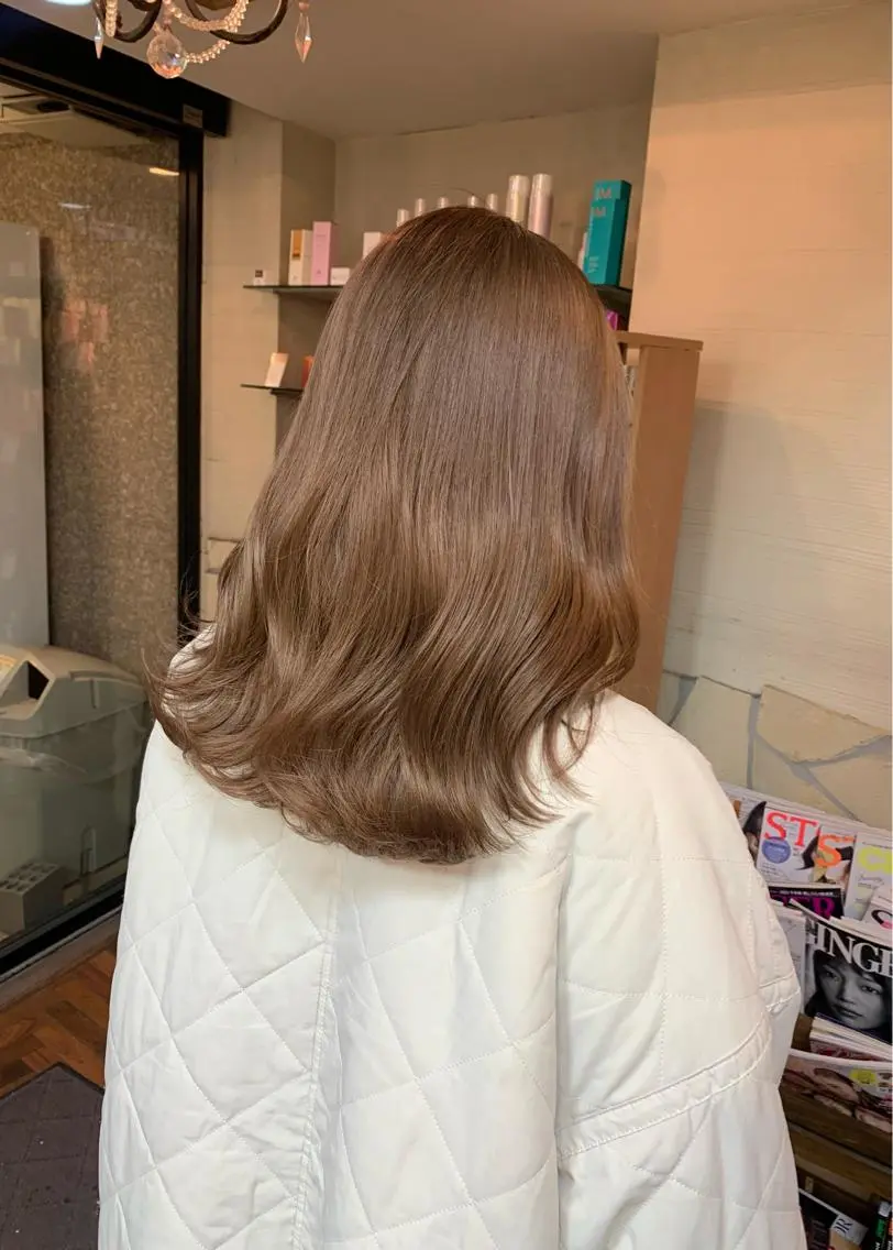 ミディアム カラー ベージュカラー ヘアカラー トリートメント 矢野 晃平のヘアスタイル