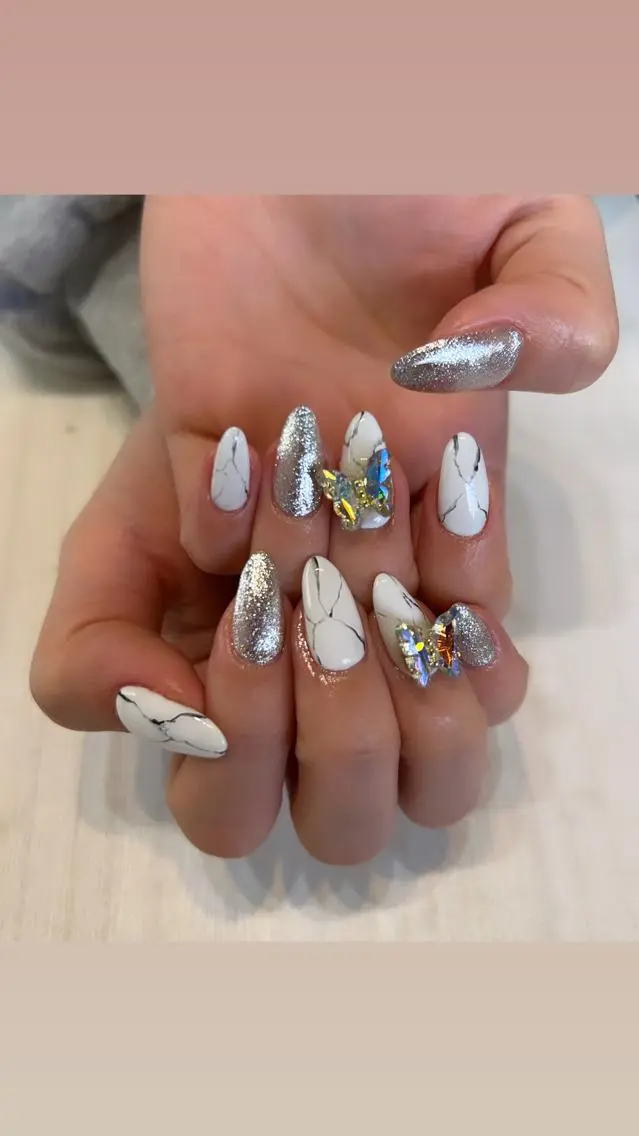 ネイル 大理石ネイル(マーブル) spell nailのネイルデザイン