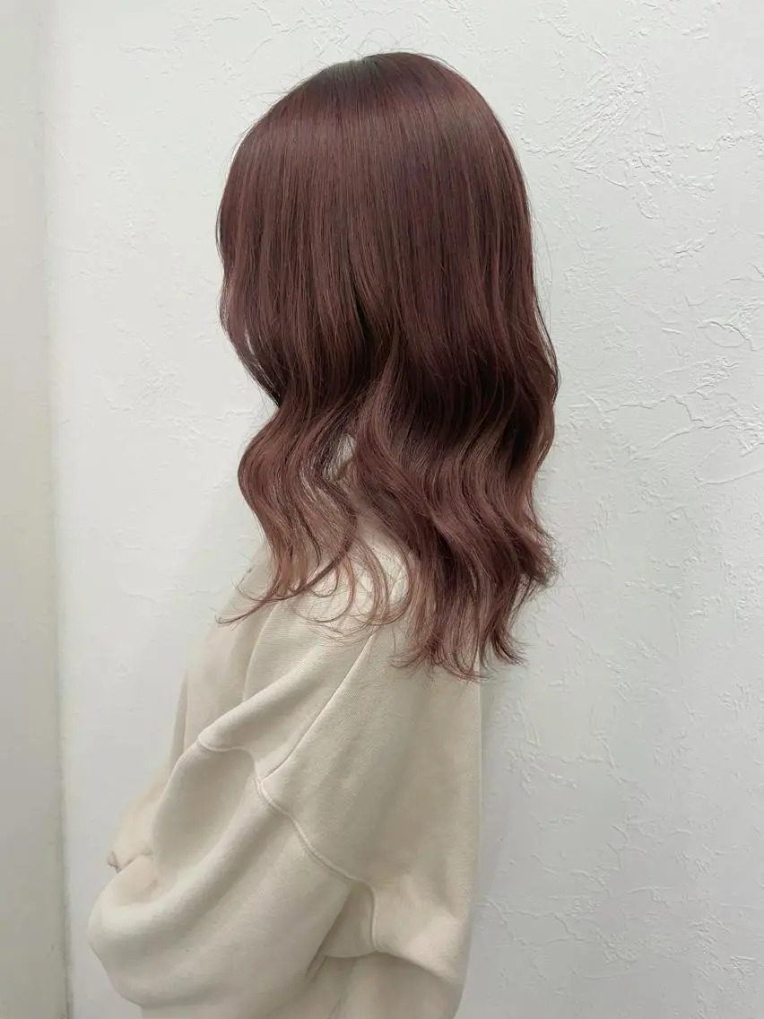 セミロング カラー ブラウンカラー ピンクカラー ピンクブラウン カット ヘアカラー トリートメント 🤍2nd🤍田所 美希のヘアスタイル