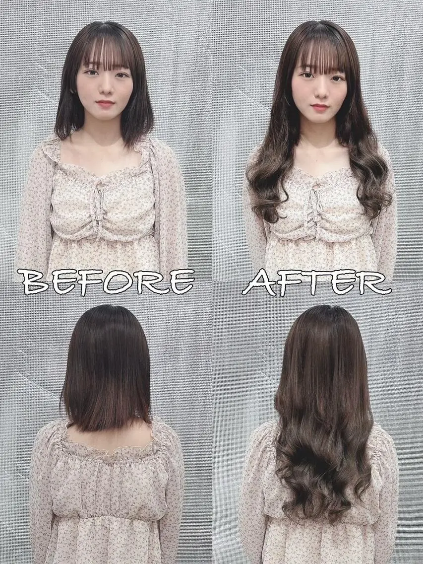ロング カラー ヘアアレンジ シールエクステ バレイヤージュ ブリーチ ケアブリーチ ダブルカラー LIP 大阪本店 エクステ MISAのヘアスタイル