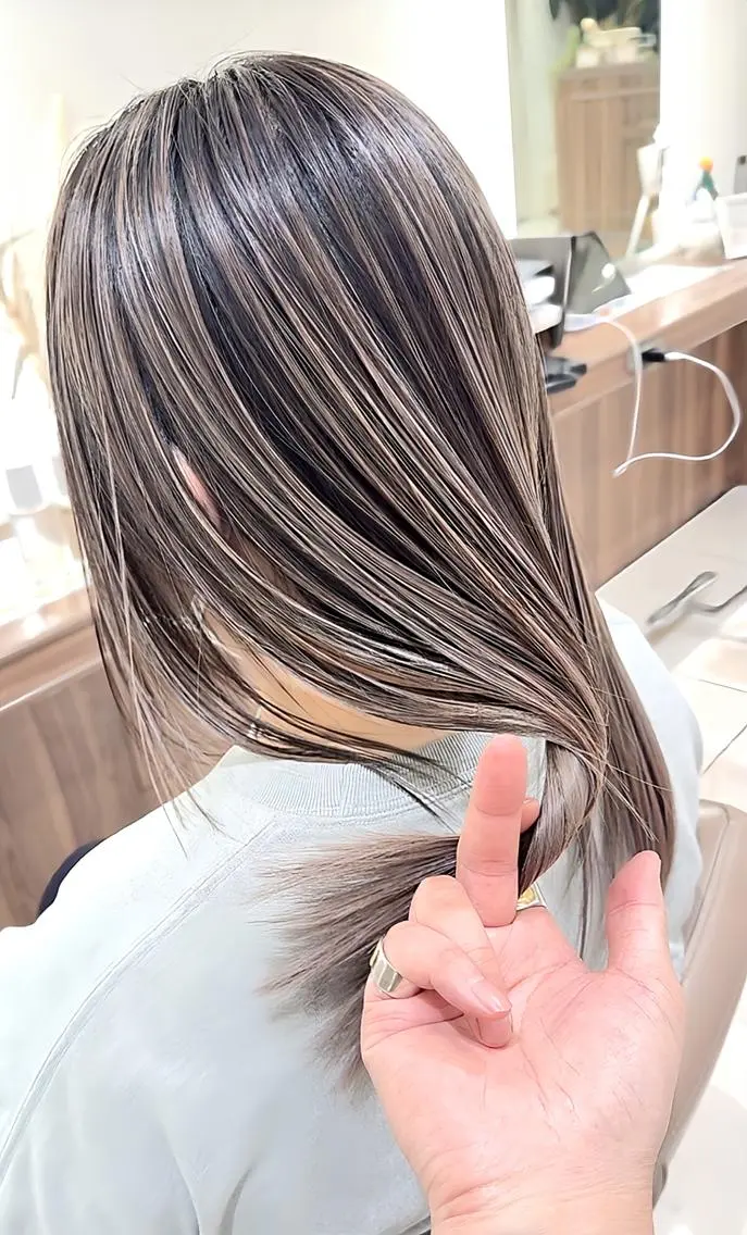 カラー ロング バレイヤージュ 髪質改善 レイヤーカット ヘアカラー トリートメント 大宮/バレイヤージュ 髪質改善/澤田隆誠のヘアスタイル
