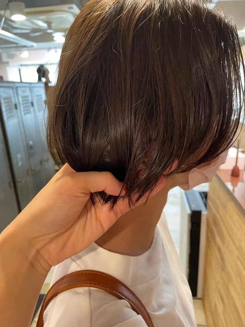 ショート ヘアカラー トリートメント ayane⭐️ボブ・ ショート・パーマのヘアスタイル