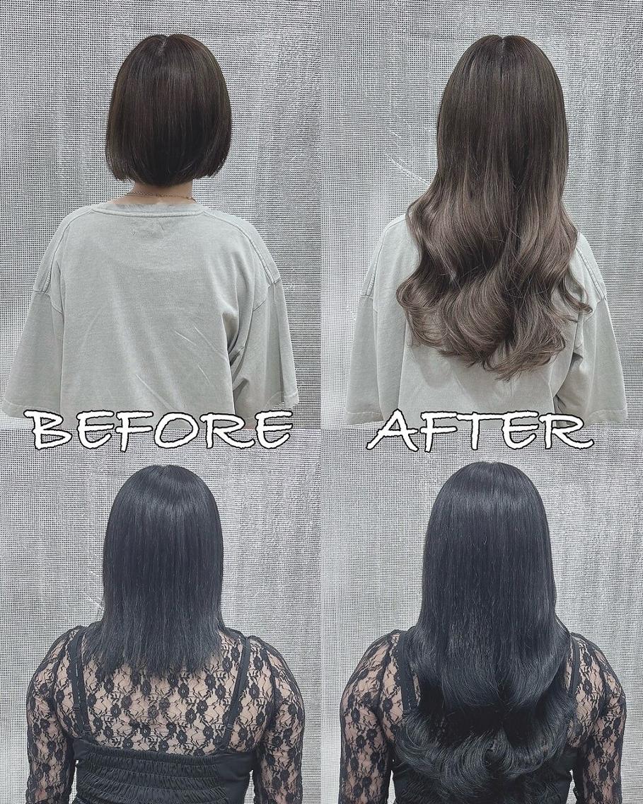 ロング カラー ヘアアレンジ シールエクステ バレイヤージュ ブリーチ ケアブリーチ ダブルカラー LIP 大阪本店 エクステ MISAのヘアスタイル