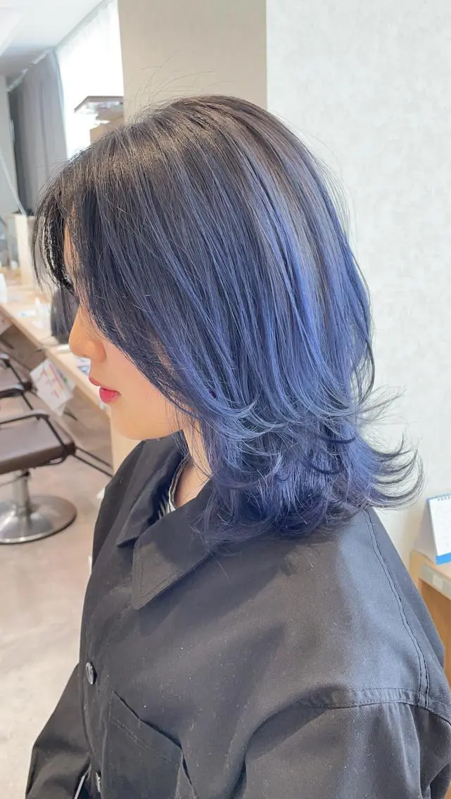 セミロング カラー メンズブリーチカラー /NAOのヘアスタイル