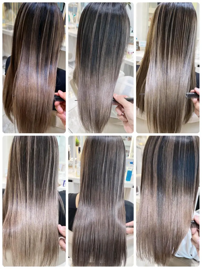 ロング カラー バレイヤージュ 髪質改善 レイヤーカット カット ヘアカラー トリートメント 山崎俊輔/髪質改善 /バレイヤージュのヘアスタイル