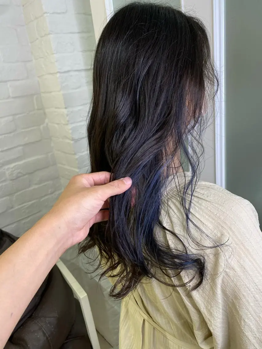 ロング ハイトーン/メンズ 水野翔太のヘアスタイル