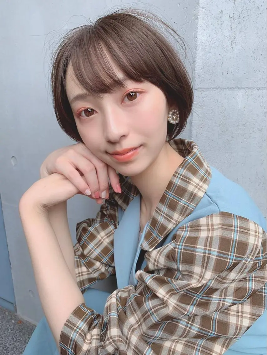 ショート カラー パーマ ヘアアレンジ 【公式】amble luxe池袋東口🩷のヘアスタイル