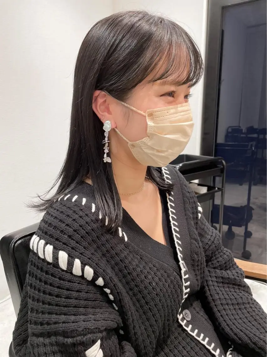 ミディアム カラー カット ヘアカラー トリートメント 村上雅人 ナチュラルモードのヘアスタイル