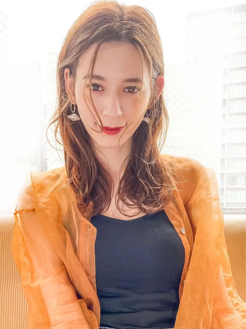 カラー ベージュカラー ミルクティーベージュ 🏄MUSASHI カラー/レイヤー/のヘアスタイル