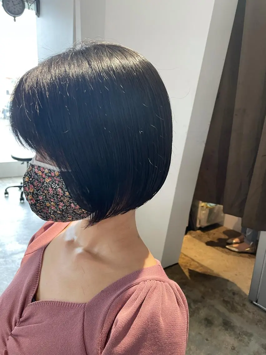 ショート ボブ 外ハネヘア 新井啓介 宇都宮美容師のヘアスタイル