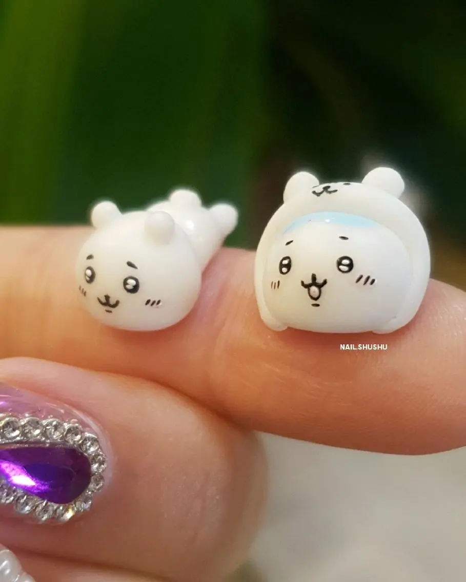 ネイル 持ち込み ニュアンスネイル シンプルネイル 冬ネイル 3dパーツ/流行り 👧shushu❤️のネイルデザイン