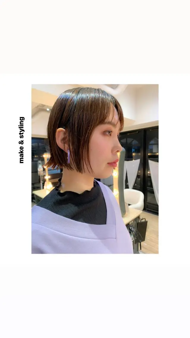ショート カラー パーマ ヘアアレンジ メンズ キッズ ネイル マツエク・マツパ アイブロウ ブラウンカラー 眉カラー カラーマツエク ブラウン カット ヘアカラー トリートメント hiro【沿線で叶う 似合わせhair】のヘアスタイル