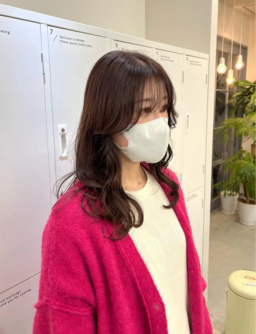 ロング 顔周りカット 韓国風ヘア 神原 茉依🩰🪩のヘアスタイル