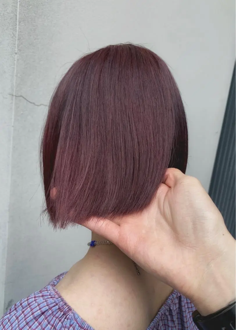ショート カラー ラベンダーカラー ラベンダーピンク ピンクカラー カット ヘアカラー トリートメント 矢野 晃平のヘアスタイル