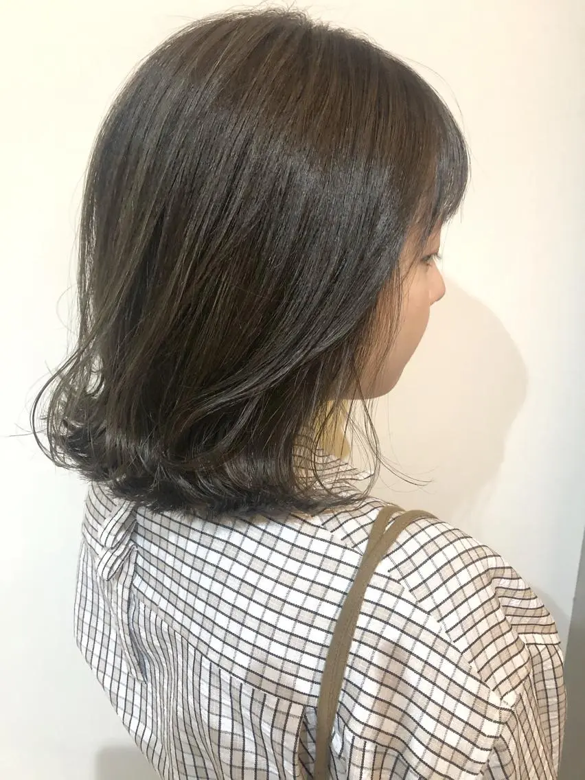 ミディアム ミディアムパーマ アッシュ ボブ エクステ 外国人風カラー カット ヘアカラー 夜23時まで予約🉑 reverieあきらのヘアスタイル
