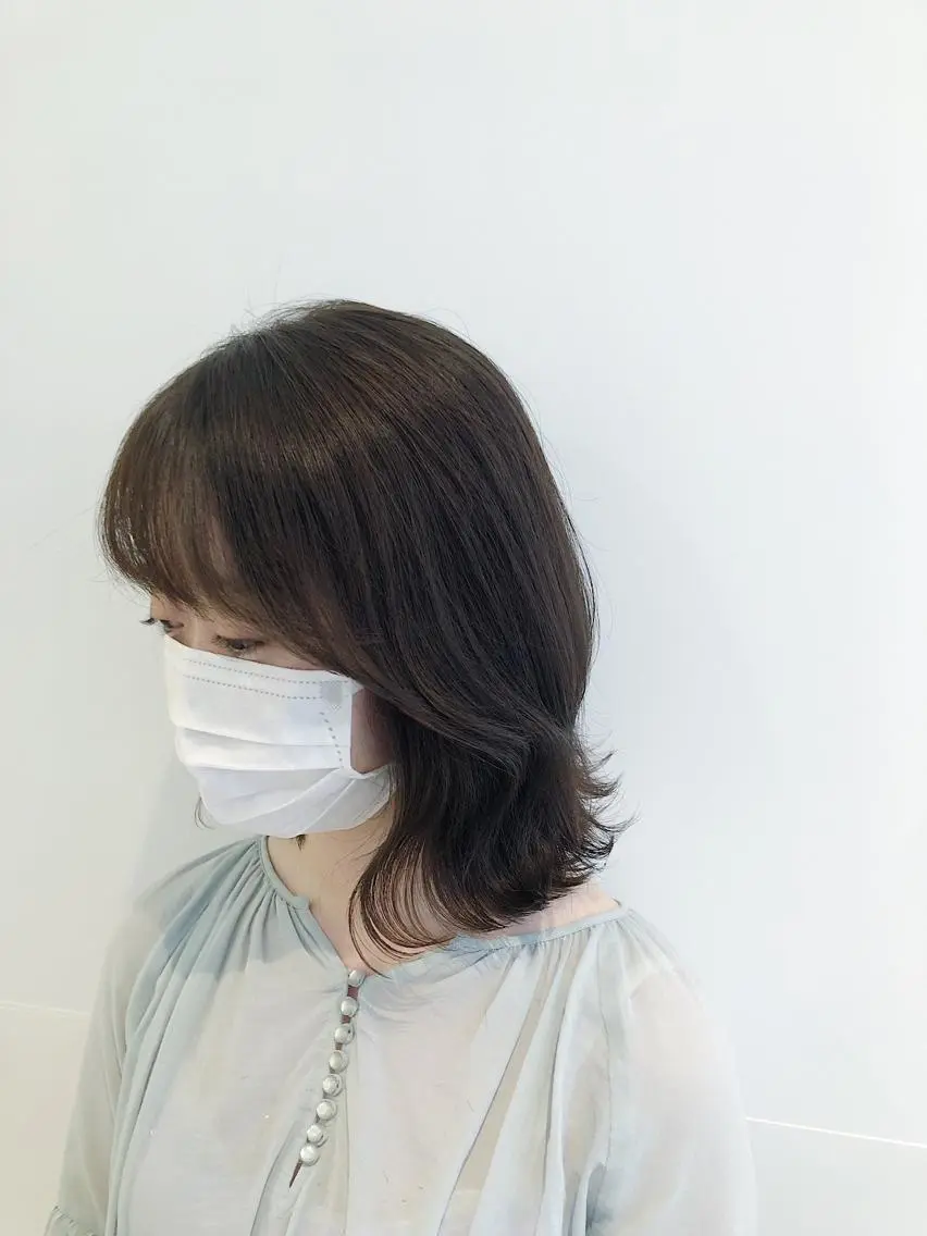 ミディアム カラー ベージュカラー ブラウンカラー カット ヘアカラー トリートメント 髪質改善/顔まわり 石原のヘアスタイル