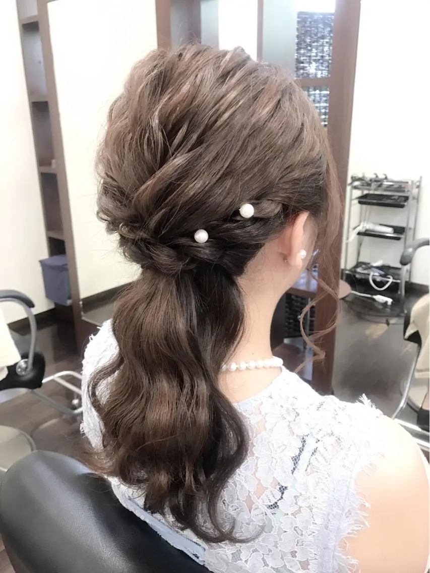 ロング ヘアアレンジ 結婚式・ブライダル 沢田 瞳のヘアスタイル