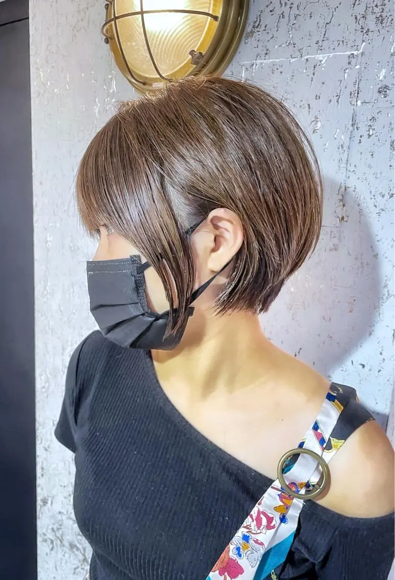 ショート カット ヘアカラー トリートメント 🫧小顔顔周りカット レイヤー/縮毛/白倉のヘアスタイル