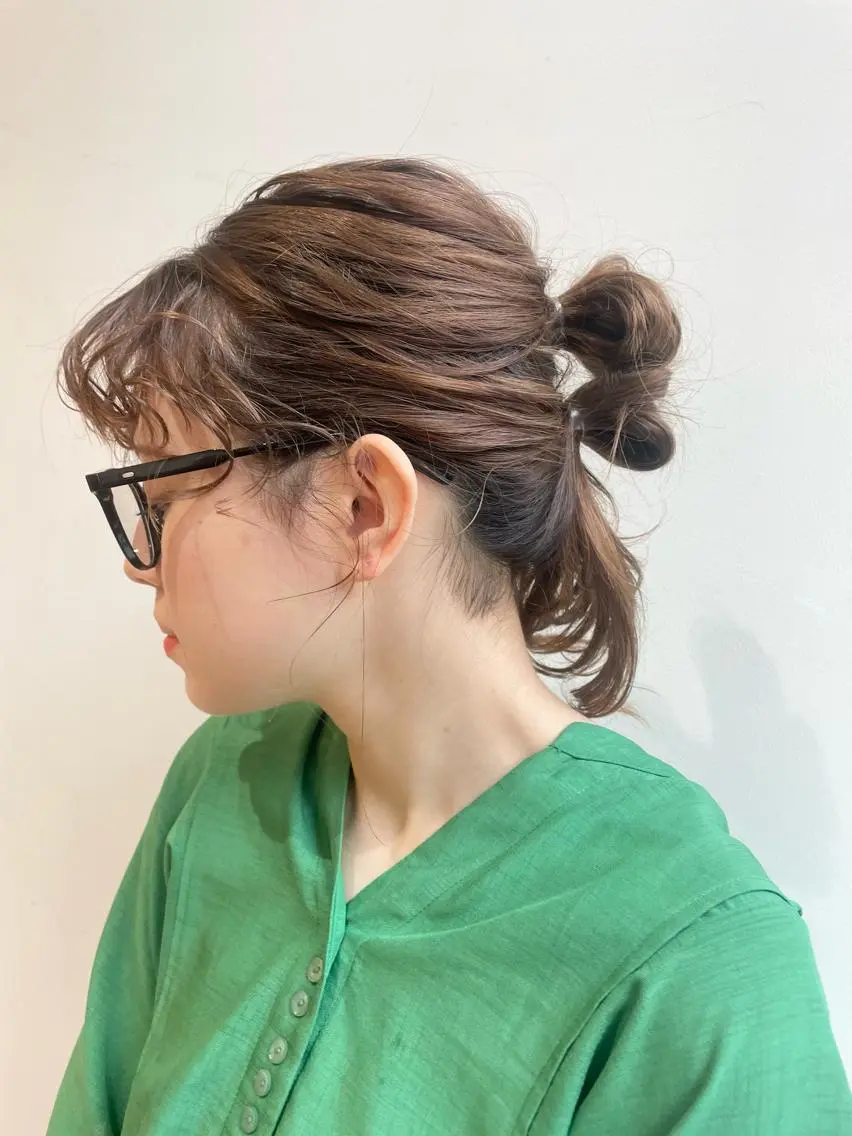 セミロング ヘアアレンジ ヘアセット 🦖鶴岡 香純🦖のヘアスタイル