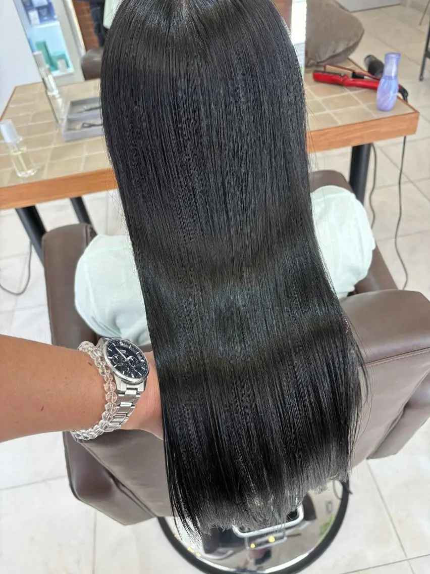 ロング 髪質改善 ロング 縮毛矯正 トリートメント カット 縮毛矯正 伊勢崎/nap hair 栗原大輔のヘアスタイル