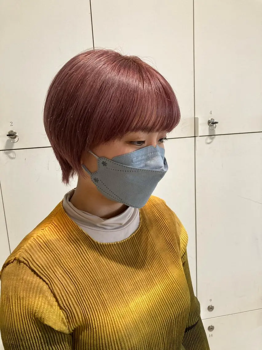 ショート カラー ラベンダーカラー ピンクカラー ピンクラベンダー 透明感カラー🫧 nanohaのヘアスタイル