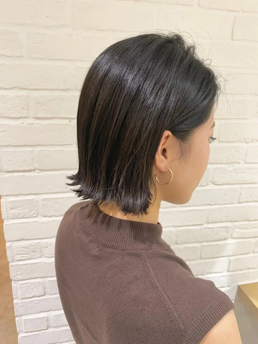 ショート カラー ボブ カット ヘアカラー トリートメント レイヤー/大人メンズ パーマ🌀 平島拓也のヘアスタイル