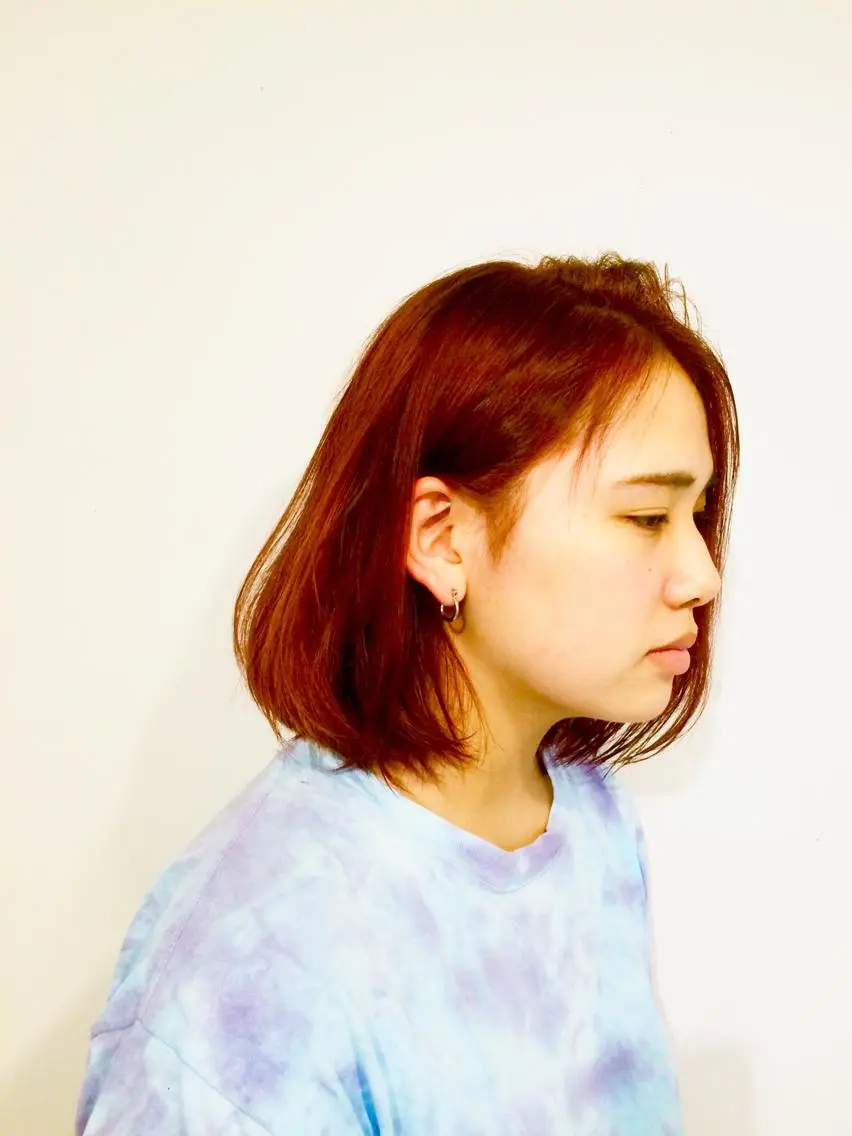 ショート カラー レッドカラー 🪼個性、雰囲気🪼 ⛈オカダ🎧のヘアスタイル