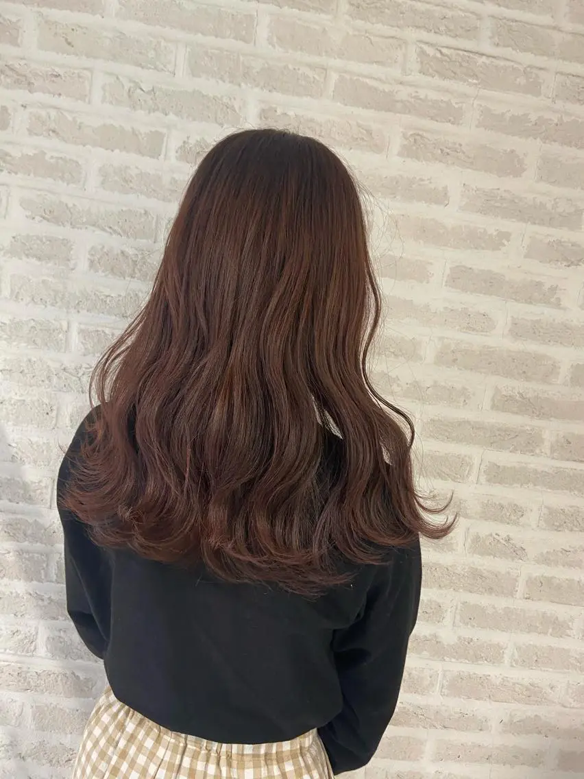 ロング カラー ヘアアレンジ ブリーチ ブラウンカラー ブリーチなしカラー 北岡 慶子 大宮駅西口徒歩3分のヘアスタイル