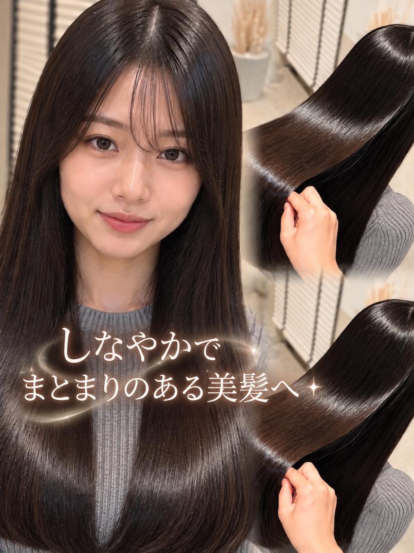 ロング 🌻 銀座水素ケア 🌻 只腰 花のヘアスタイル