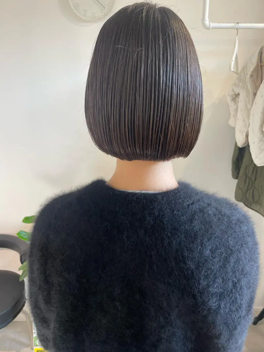 ミディアム カラー 透明感カラー ボブ カット ヘアカラー トリートメント fit/ madokaのヘアスタイル
