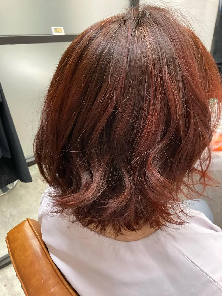 ミディアム カラー ブラウンカラー ピンクカラー カット ヘアカラー TELA HAIR 幕張本郷店 澤田のヘアスタイル