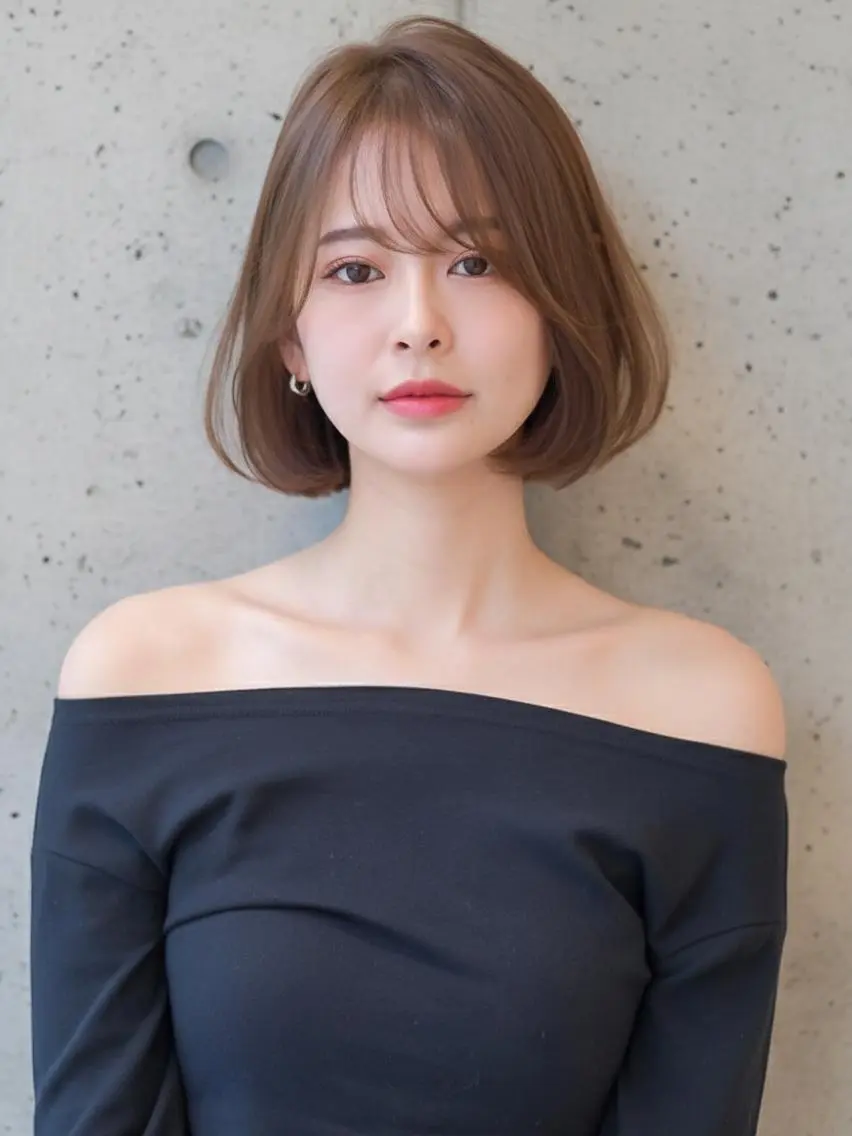 ショート カラー ベージュカラー 透明感カラー ボブ NYNY南草津店 桂嵩太のヘアスタイル