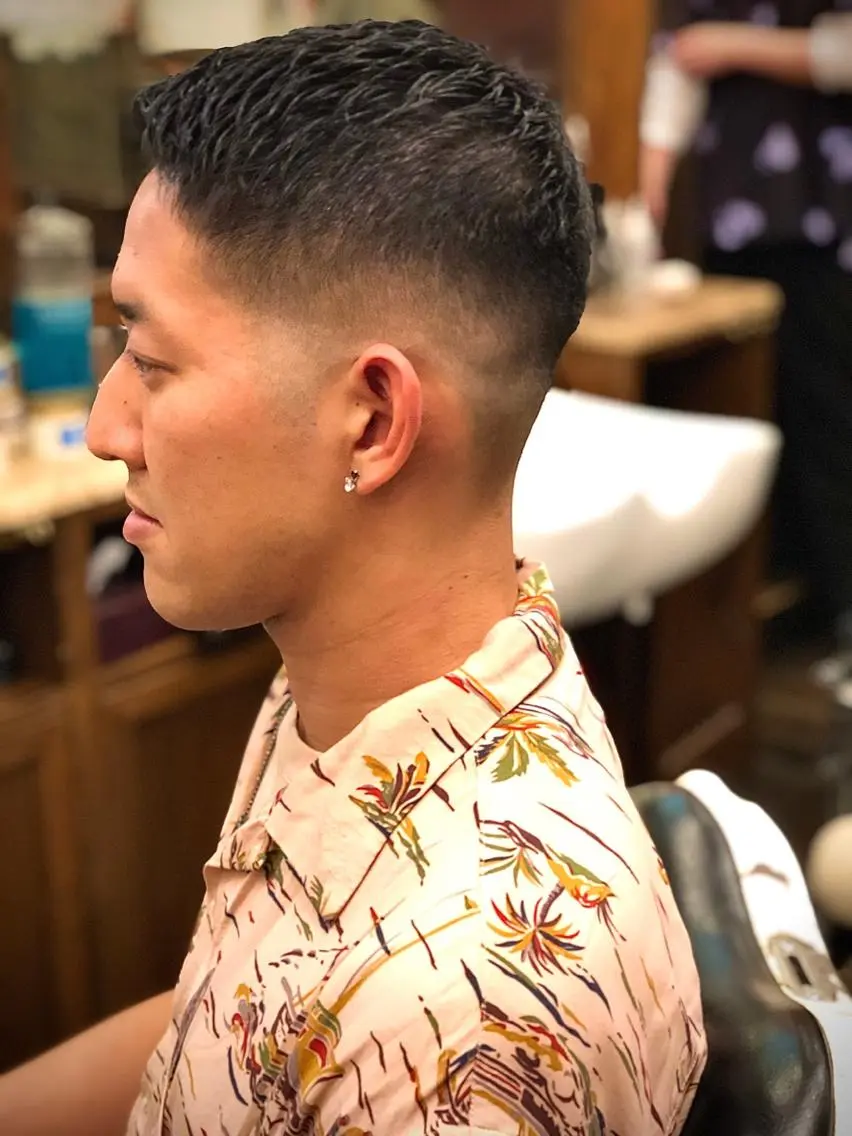 ショート メンズ バーバーショップ 新宿のヘアスタイル