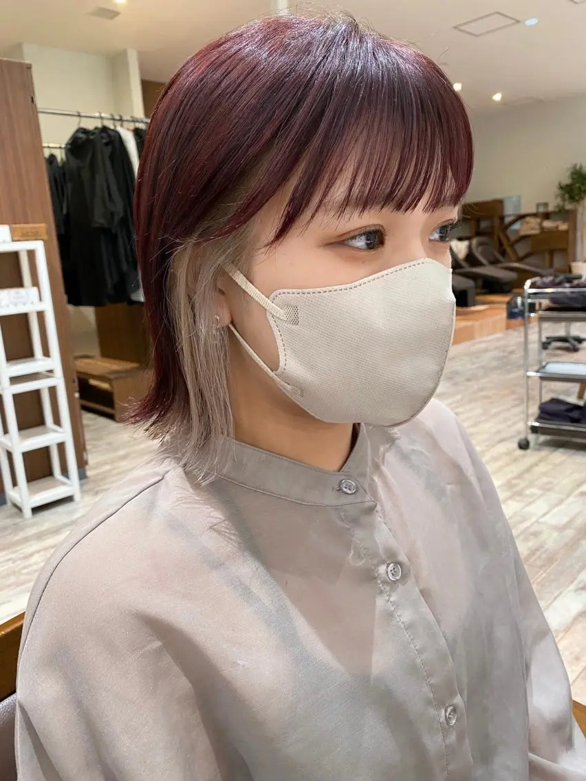 ショート 切りっぱなしボブ ボブ 栗原 瑞稀のヘアスタイル