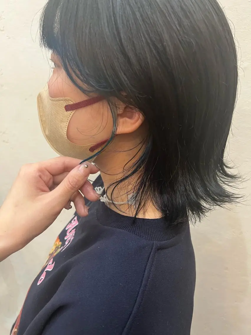 セミロング カラー ミストバング フェイスフレーミング 🦋.*˚オタク美容 師アキバノノカ🦋のヘアスタイル