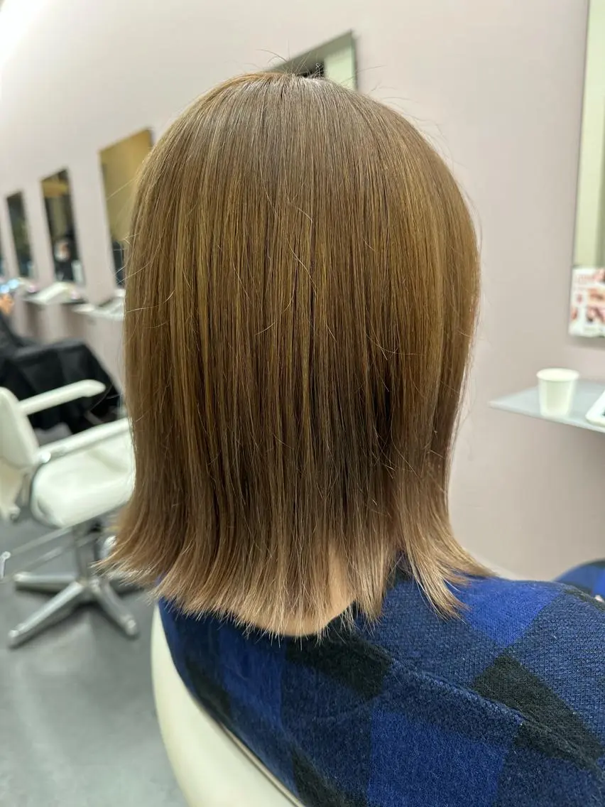 ミディアム 外ハネヘア ✂️ステレオ知立✂️ 福田拓人⚽️のヘアスタイル