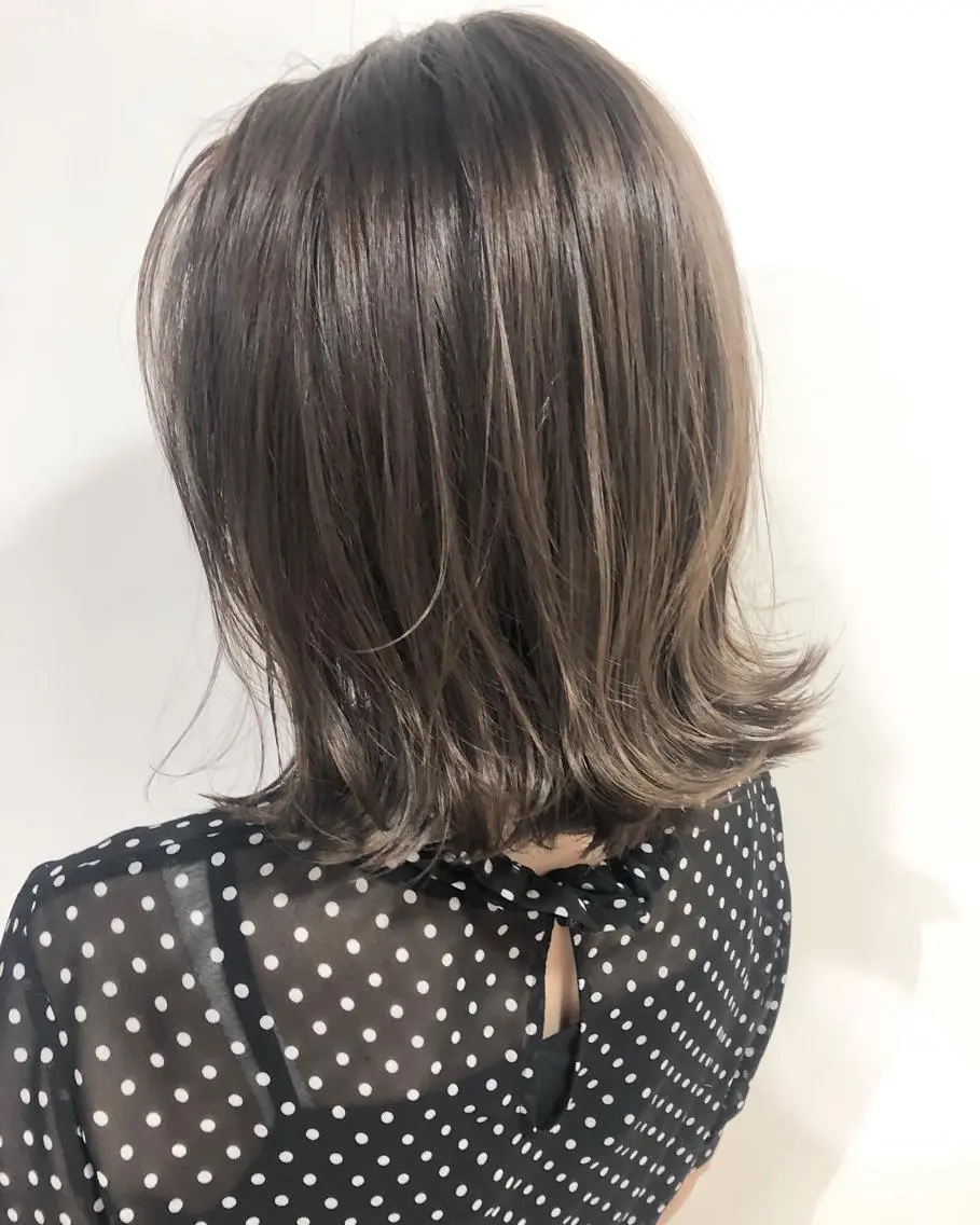 ミディアム カット ヘアカラー 縮毛矯正 トリートメント 夜23時まで予約🉑 reverieあきらのヘアスタイル