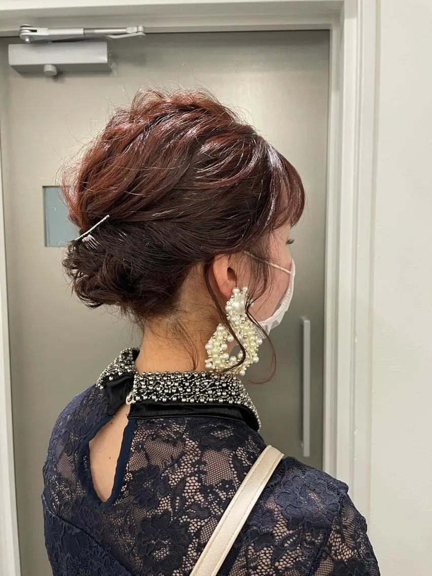 ミディアム カラー ヘアアレンジ セルフホワイトニング Ines渡辺リエのその他イメージ