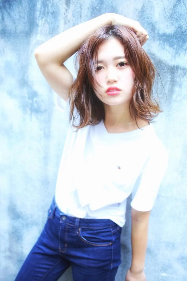 ミディアム カラー カット ヘアカラー トリートメント vato バトのヘアスタイル