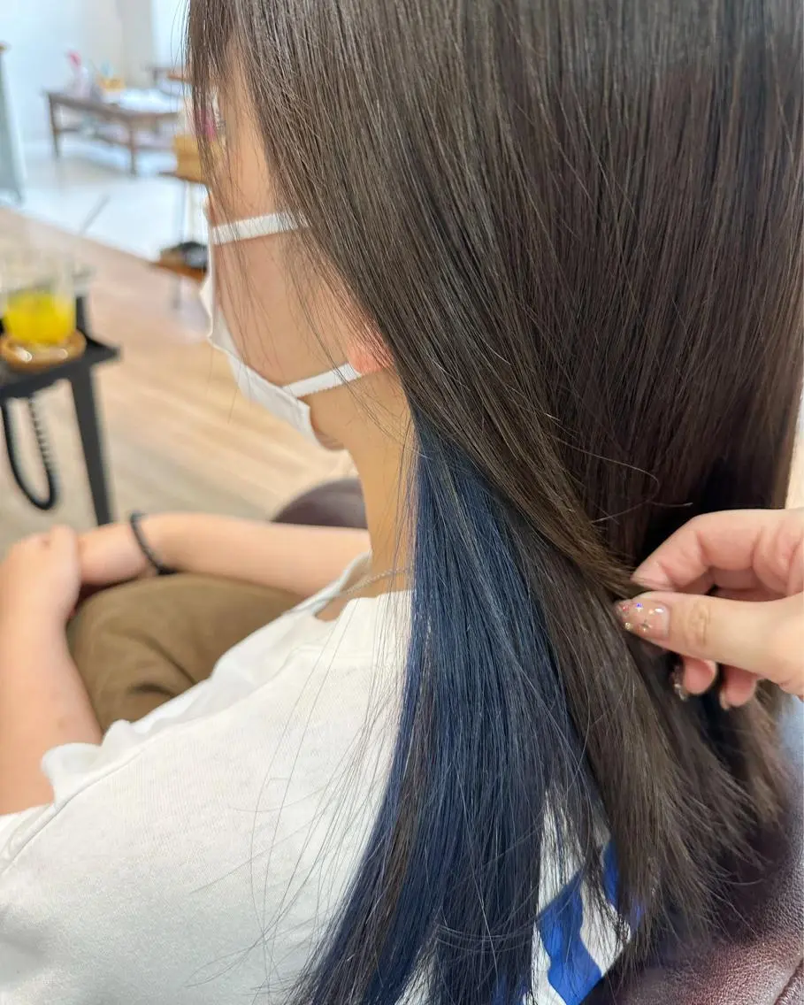 ミディアム ヘアカラー ツヤ髪質改善 💜れいな💜のヘアスタイル