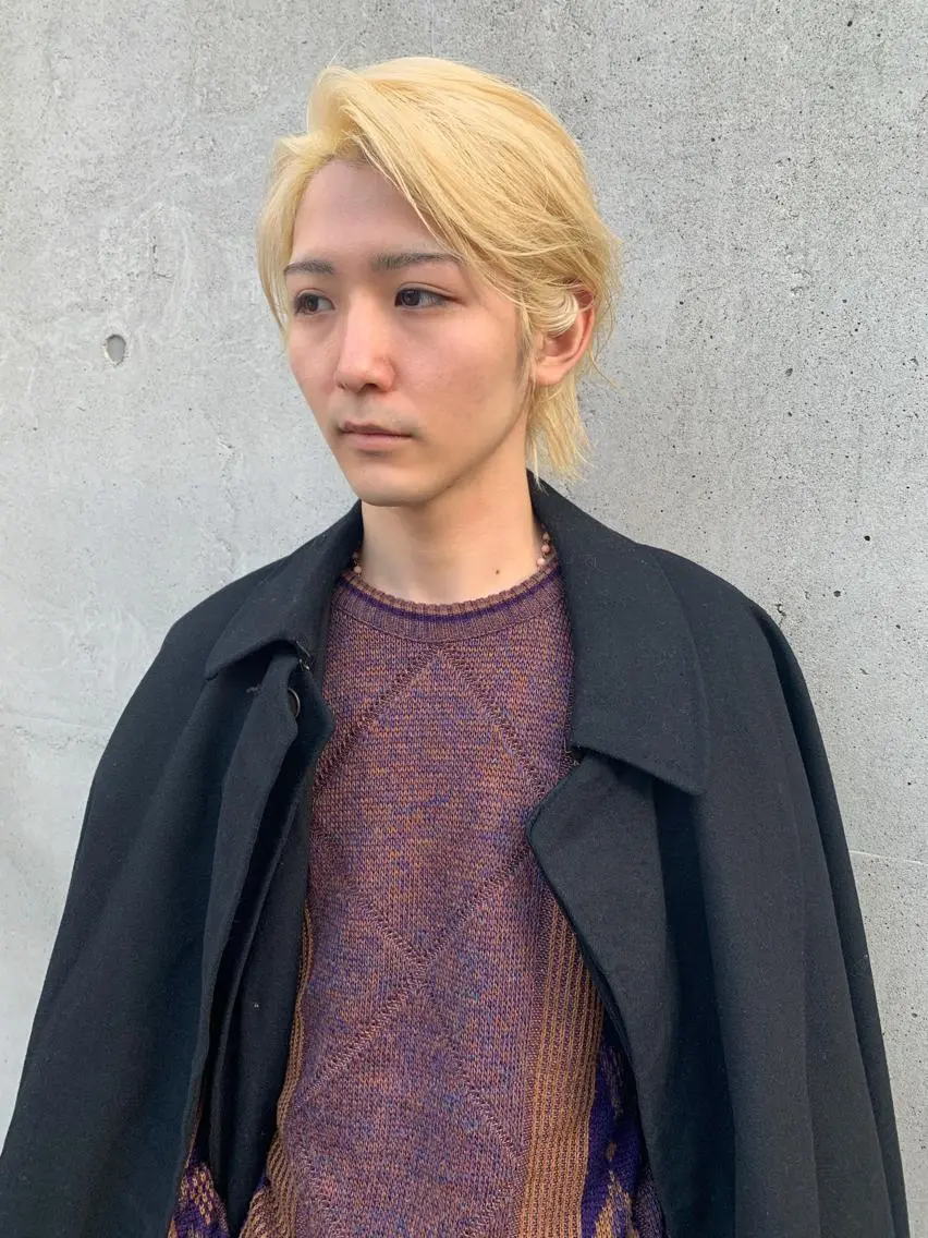 ショート カラー メンズ カット ヘアカラー ウルフ、レイヤー 、メンズカットSHOのヘアスタイル