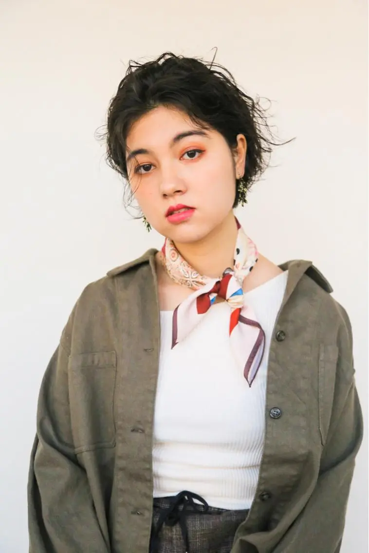 ショート くせ毛 カット パーマ 大人の似合わせカット 髪質改善 ASUKAのヘアスタイル