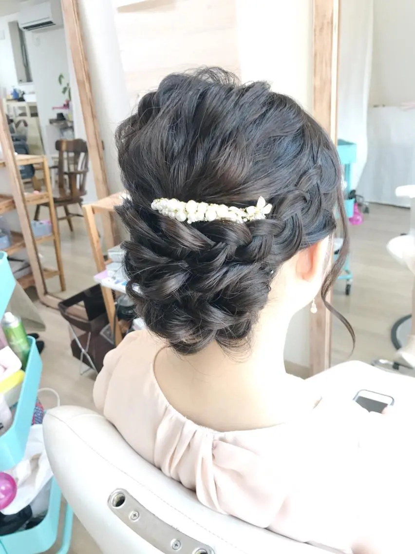 セミロング ヘアアレンジ 早朝✨ヘアセット 着付け/清水玲歌のその他イメージ