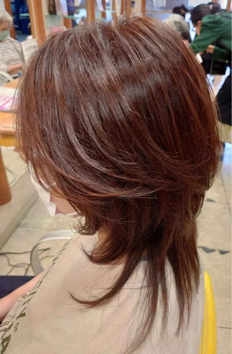 ミディアム カット ヘアカラー オリーブ南森町店 タニモトのヘアスタイル