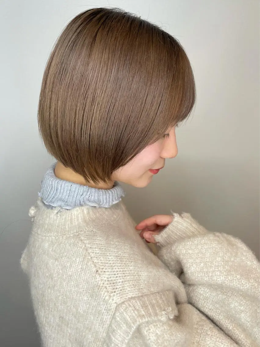 ショート カラー トリートメント カット ヘアカラー トリートメント 佐藤 魁人のヘアスタイル