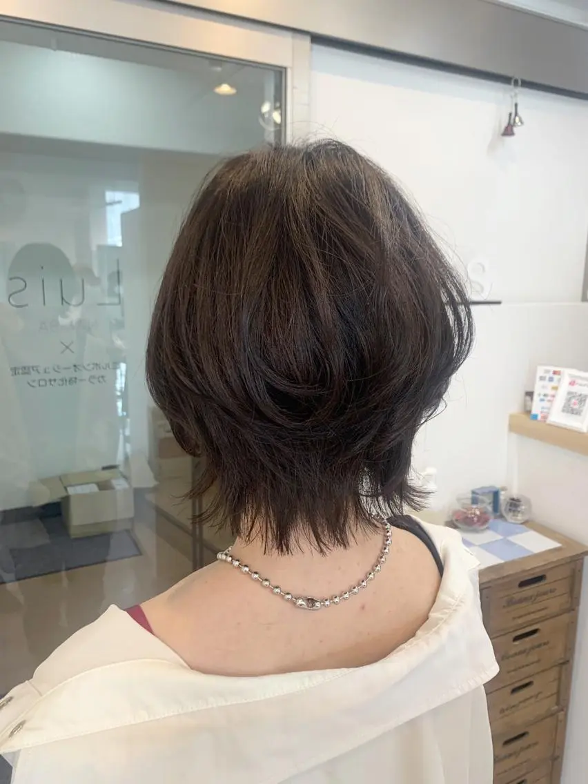 ショート ショートヘア ウルフカット レイヤー×縮毛矯正 深見 拓のヘアスタイル